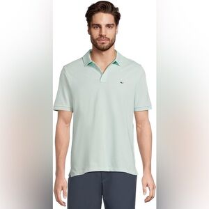 vineyard vines Men's Edgartown Pique Polo  Shirt in Mint Green Size: Large